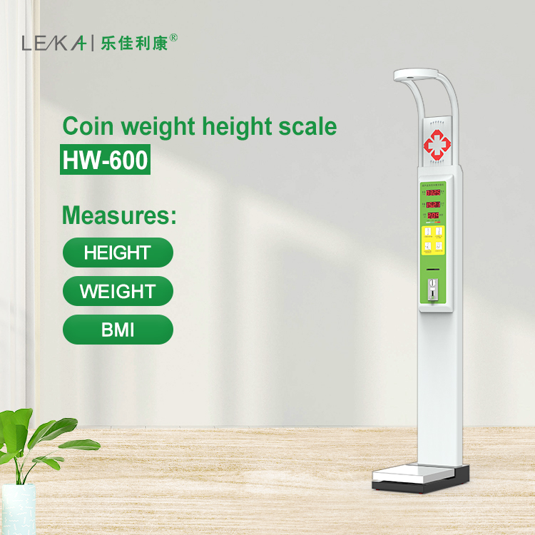 HW-600 Coin operated bmi height weight scale