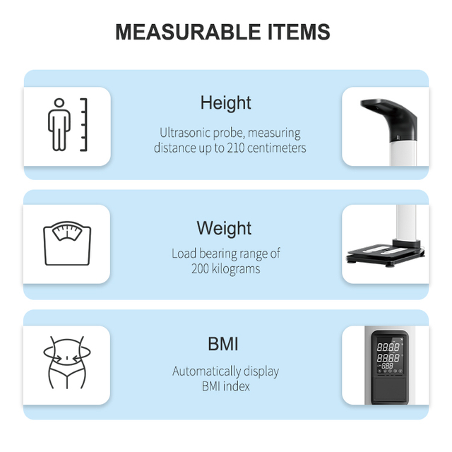 HW-200 Ultrasonic Height and Weight Scale